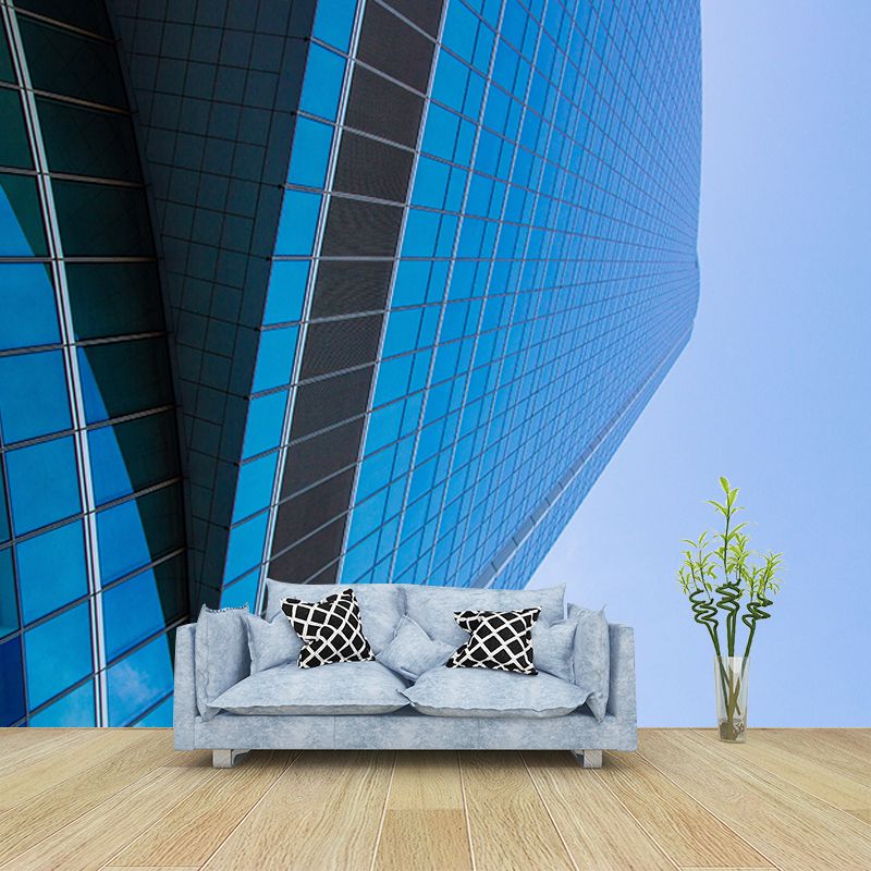 Modern City Building Mural for Living Room Decoration, Mildew Resistant