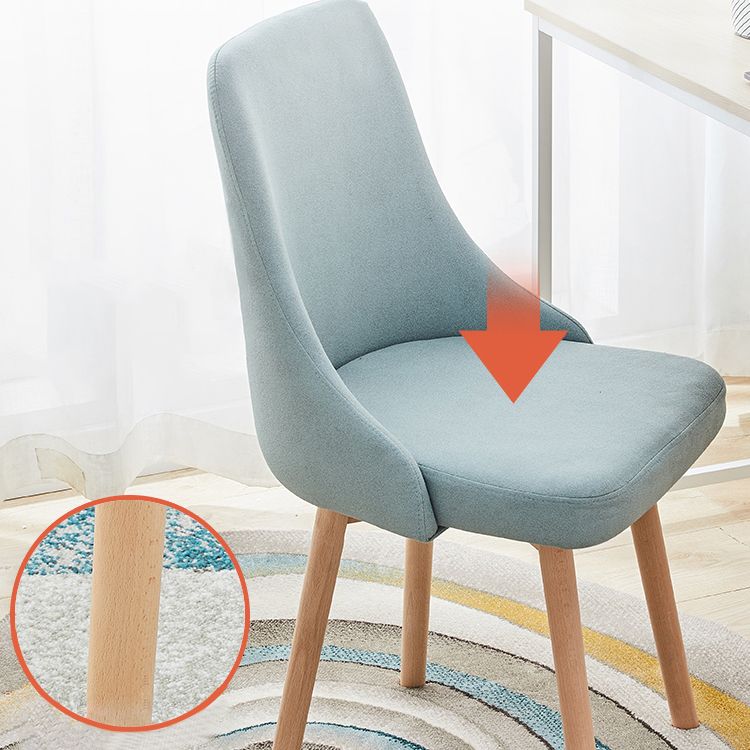 Home Scandinavian Side Chair Swivel Parsons Back Wood Dining Room Chair Set