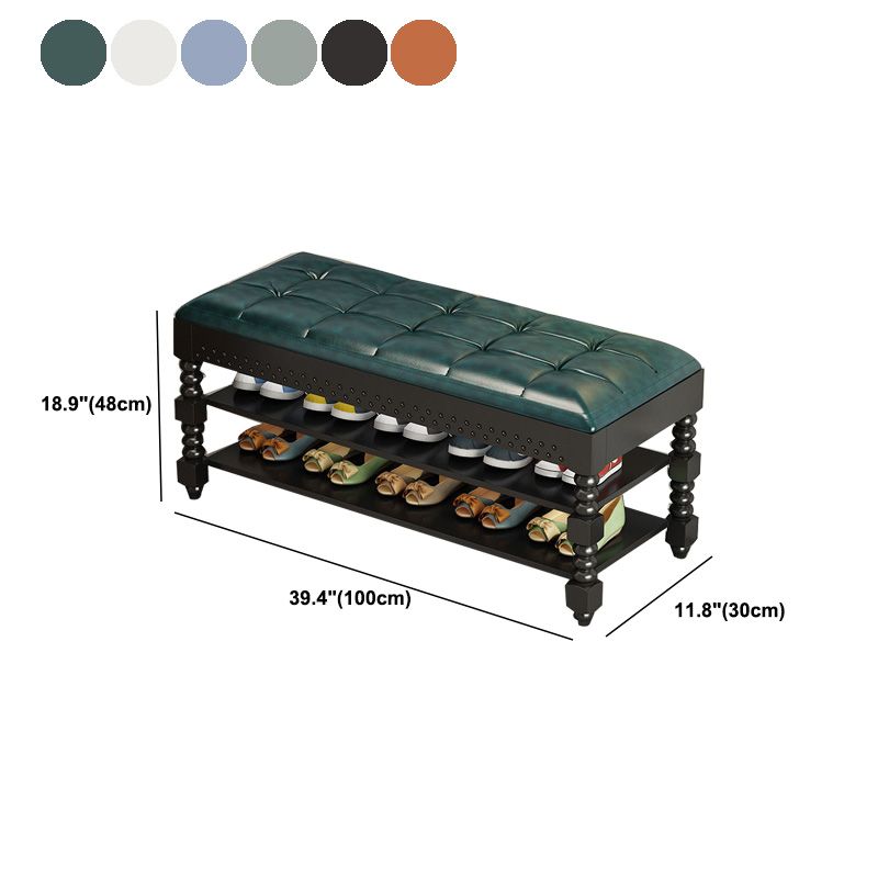 Mid-Century Modern Seating Bench Upholstered Cushioned Bench