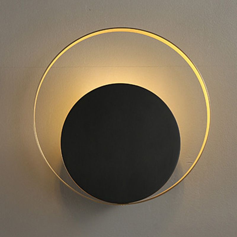 Circle Wall Mounted Lamp Postmodern Simplicity Metal Wall Mount Lamp for Living Room