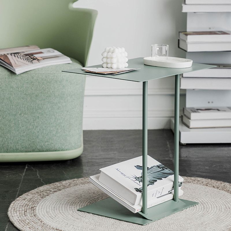 Mid-Century Modern End Table Metal C-shape Sofa Side Accent Table