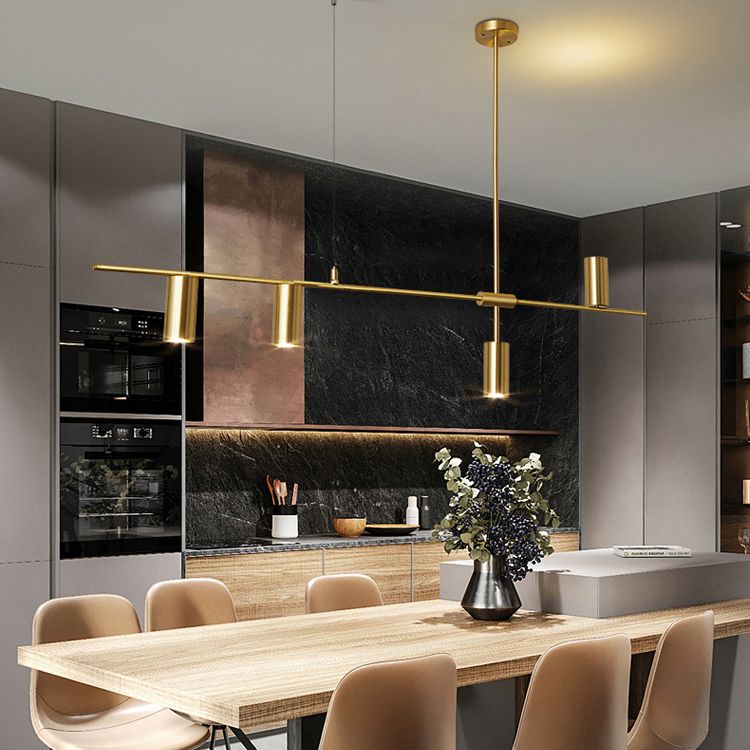 Lámpara de comedor de cocina de mesa de comedor simple nórdica en oro