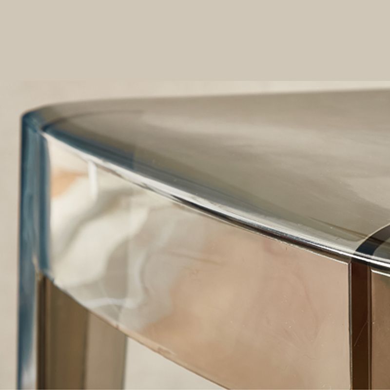 Silla auxiliar de comedor de estilo escandinavo, sillas sin brazos de plástico con respaldo abierto (juego de 4)
