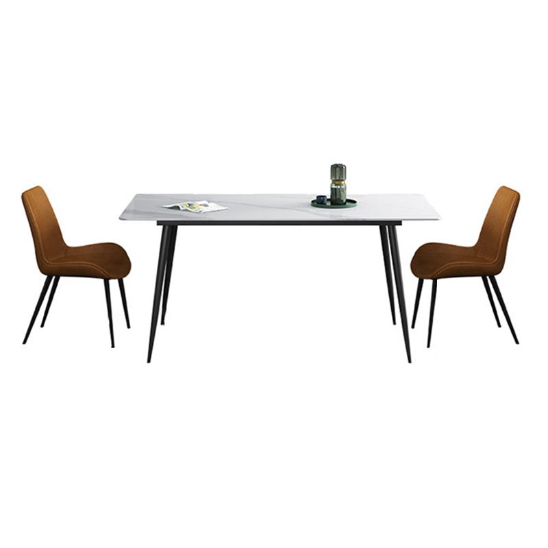 Contemporary Rectangle Table Set 1/4/5/7 Pieces Dining Set for Home Use