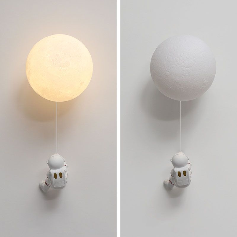 Modern Style Wall Mount Light 1-Light LED Wall Sconce Light with Glass Shade for Bedside