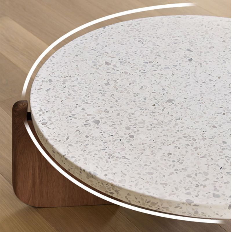 French Country Round Cocktail Table Wood 3 Legs Coffee Table