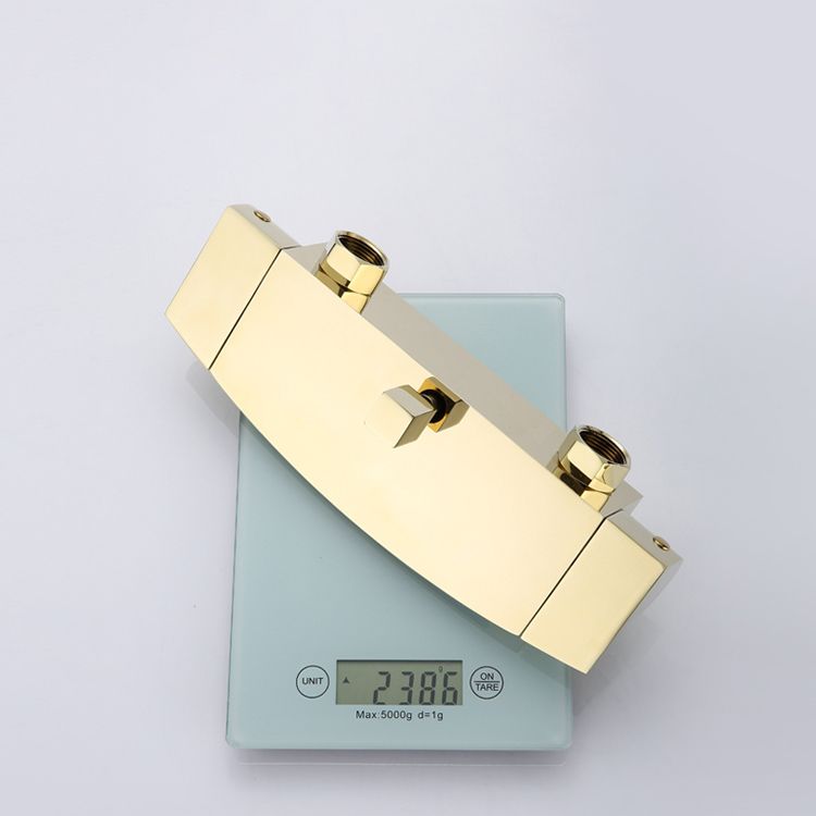 Modern Tub Faucet Trim Copper with Diverter and Hose Wall Mounted Bath Filler
