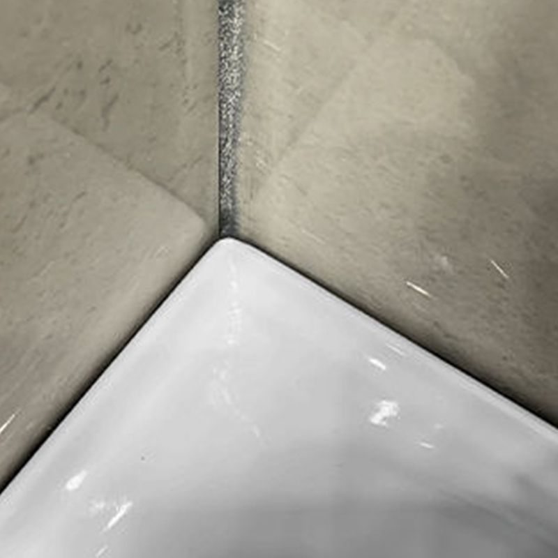 Acrylic Soaking Bathtub Antique Finish Rectangular Back to Wall Bath
