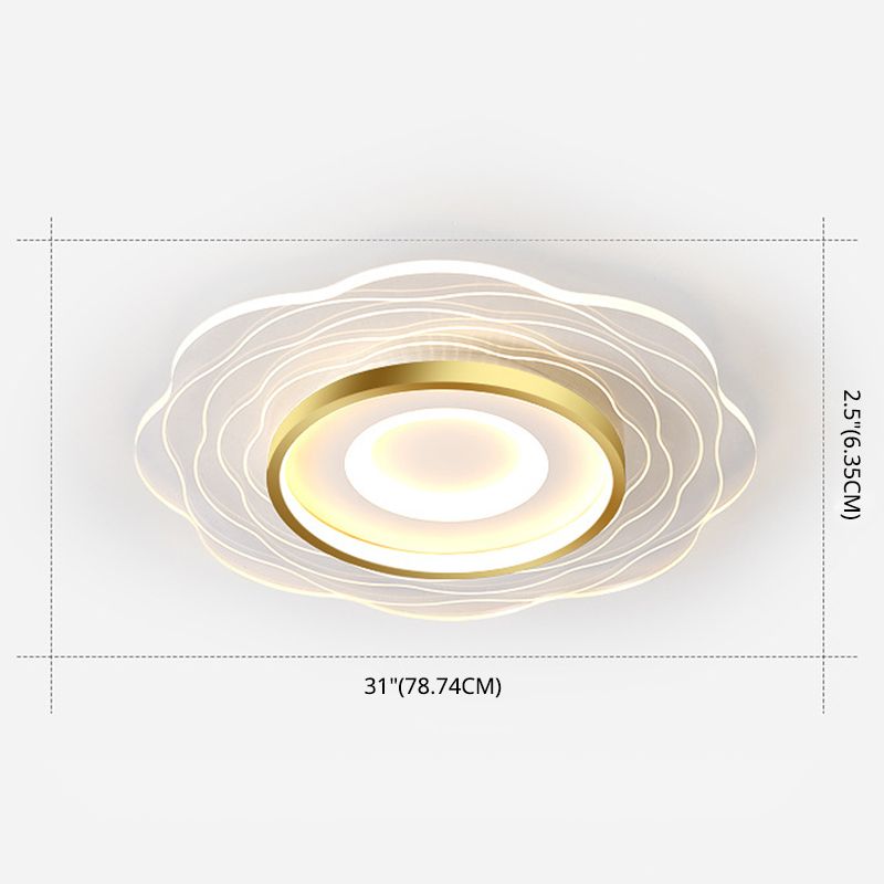 Bloem Flush Mount Plafond Licht Acryl Modern Eenvoud Flush Mount Plafond licht voor slaapkamer