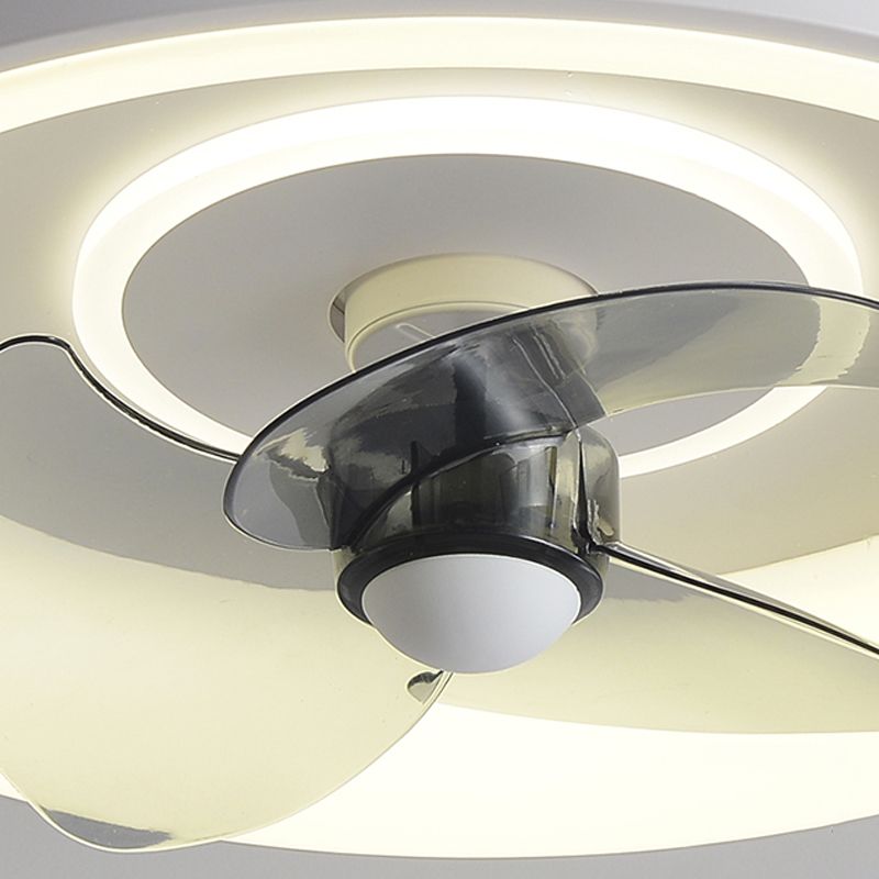 Ventola a soffitto in metallo a forma geometrica Stile moderno a 2 luci lampada a ventola del soffitto