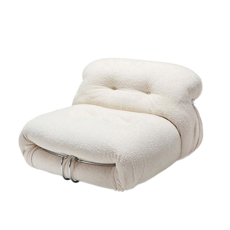 Contemporary Armless Settee Tight Back Standard Sofa for Living Room