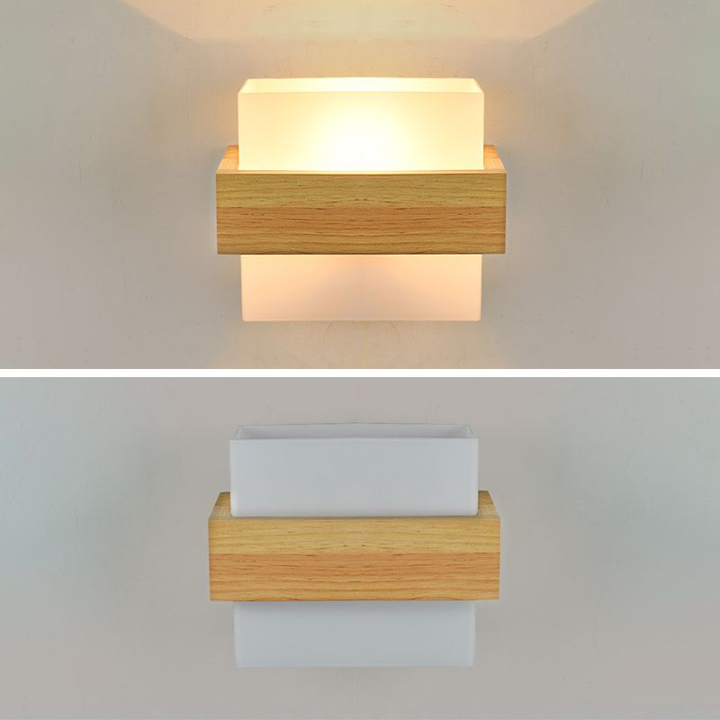 Licámetro de pared de madera de color logar