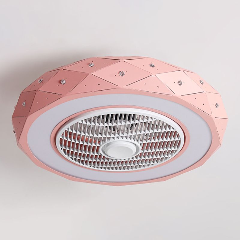 1 Light Ceiling Fan Light Modern Style Metal Ceiling Fan Light for Bedroom