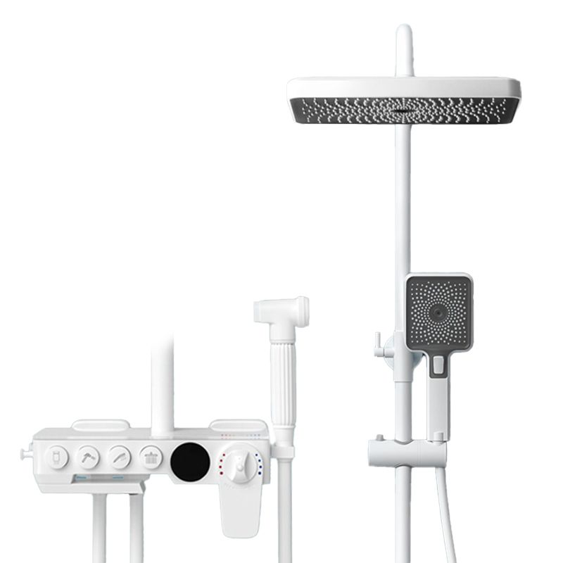 Contemporary Shower System Slide Bar Adjustable Shower Head Wall Mounted Shower Set