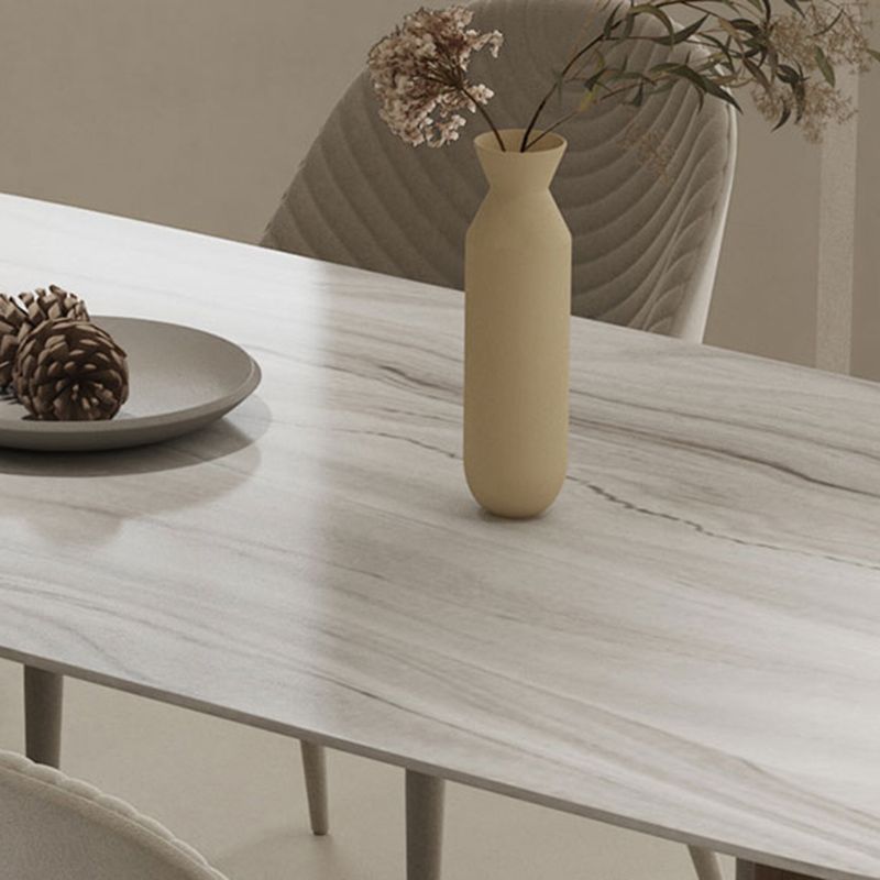 Modern Dining Set 1/5 Pcs Marble Dining Table with Upholstered Chairs