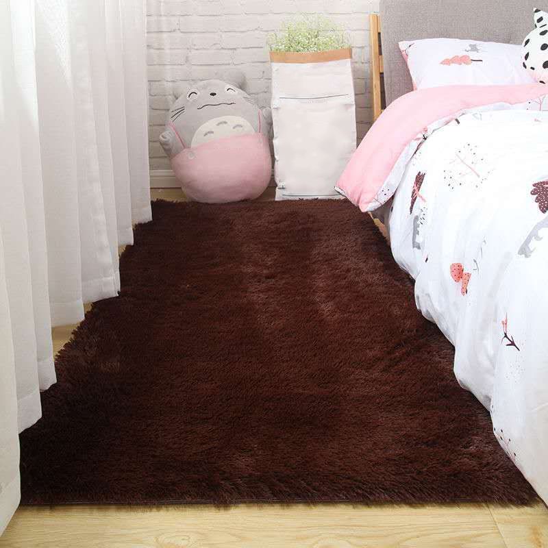 Einfacher fester Farbe Teppich Mehrfachfarbener Polypropylenbereich Teppich Anti-Rutsch-Rückentier-Friendly Innenteppich für Schlafzimmer