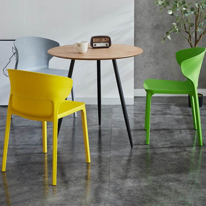 Scandinavian Plastic Side Chair Wingback Dining Kitchen Room Chair