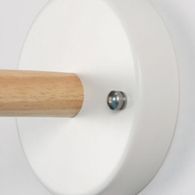 Contemporary Macaron Metal Wall Light Wood Lighting for Dining Room
