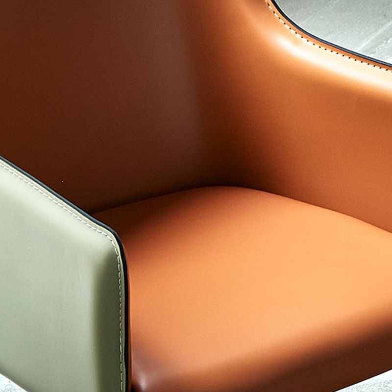 Contemporary Parsons Upholstered Chair Faux Leather Dining Chair for Home