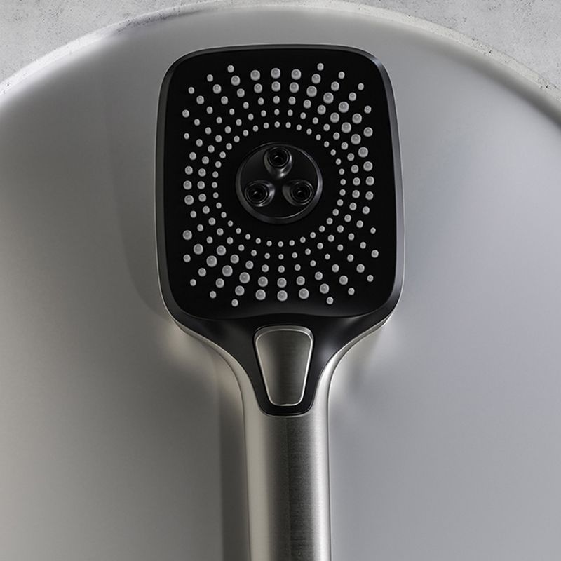 Modern Brass Shower Set 2 Shower Heads Shower Faucet in Gray and White