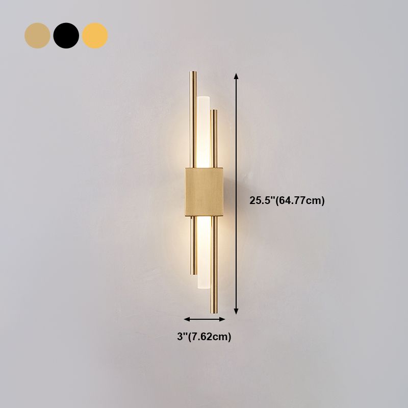 Acconciatura a parete in metallo lineare Stile moderno in stile 2 luci illuminazione a parete