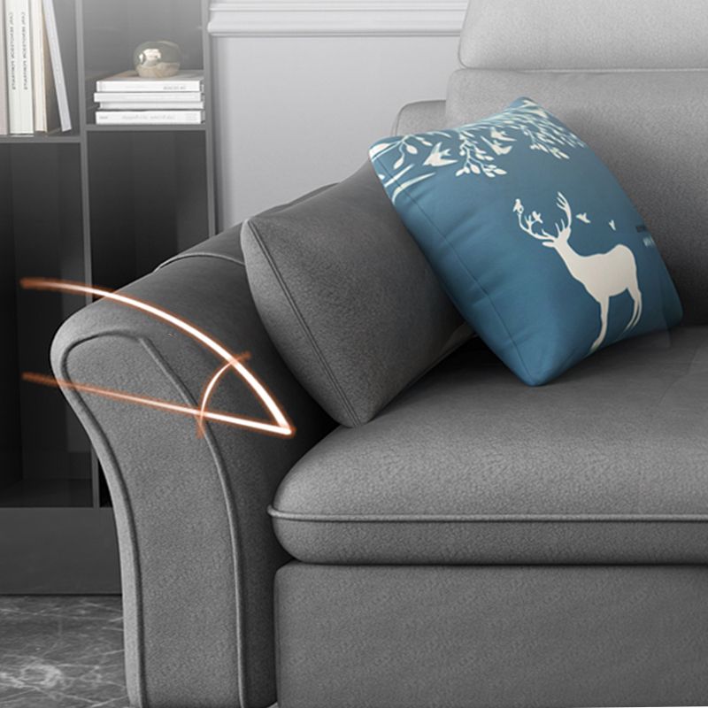 Fabric Pillow Top Arm Sectional 35.43"High High Back Sofa with Storage