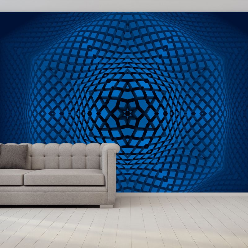 Geometric Illustration Full Size Wall Covering for Living Room, Customized Size Available