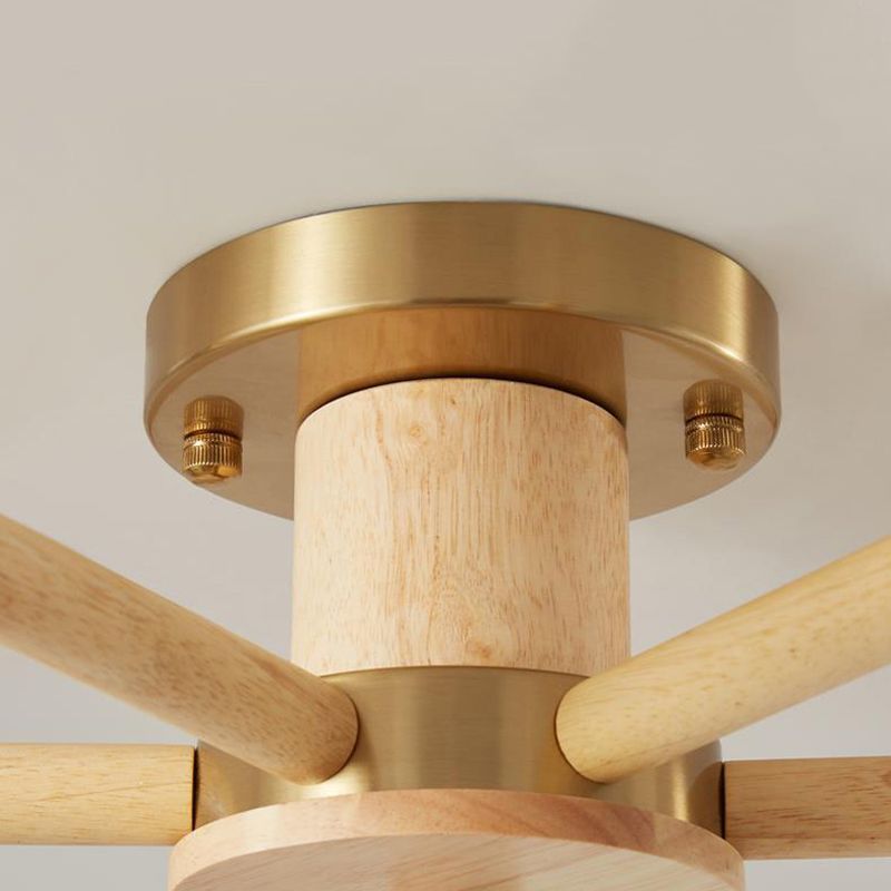 Wood Chandelier Light Modern Style Chandelier Pendant Light for Dining Room