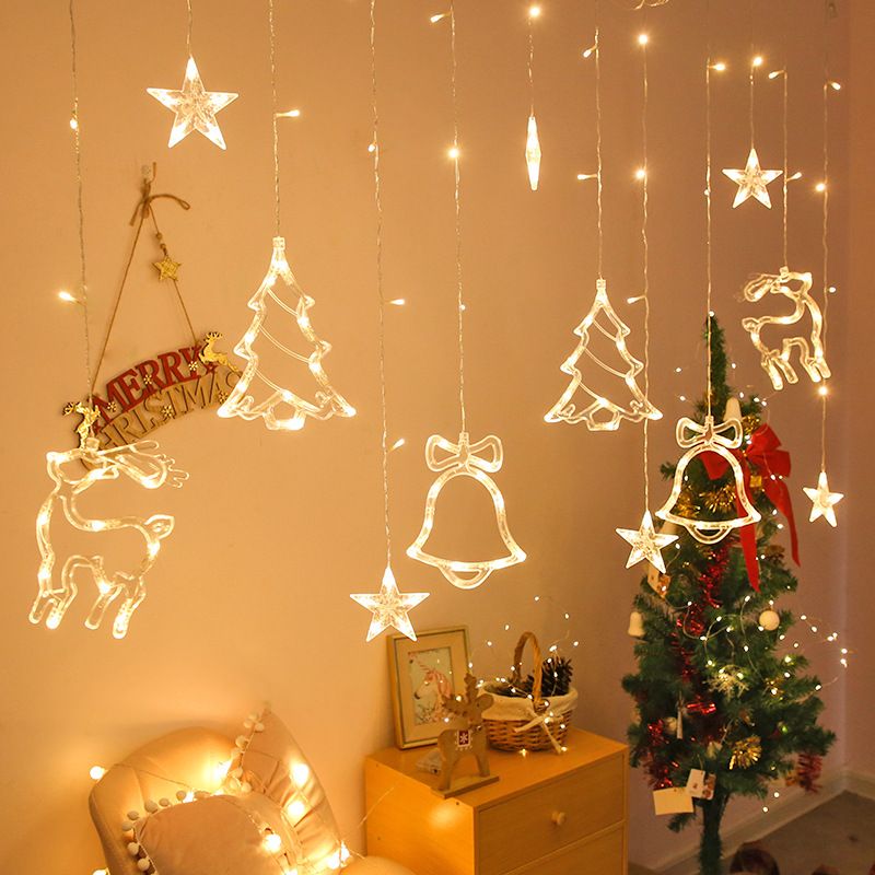 Christmas LED Decorative Lamp in Modern Romantic Style Plastic Indoor String Lights