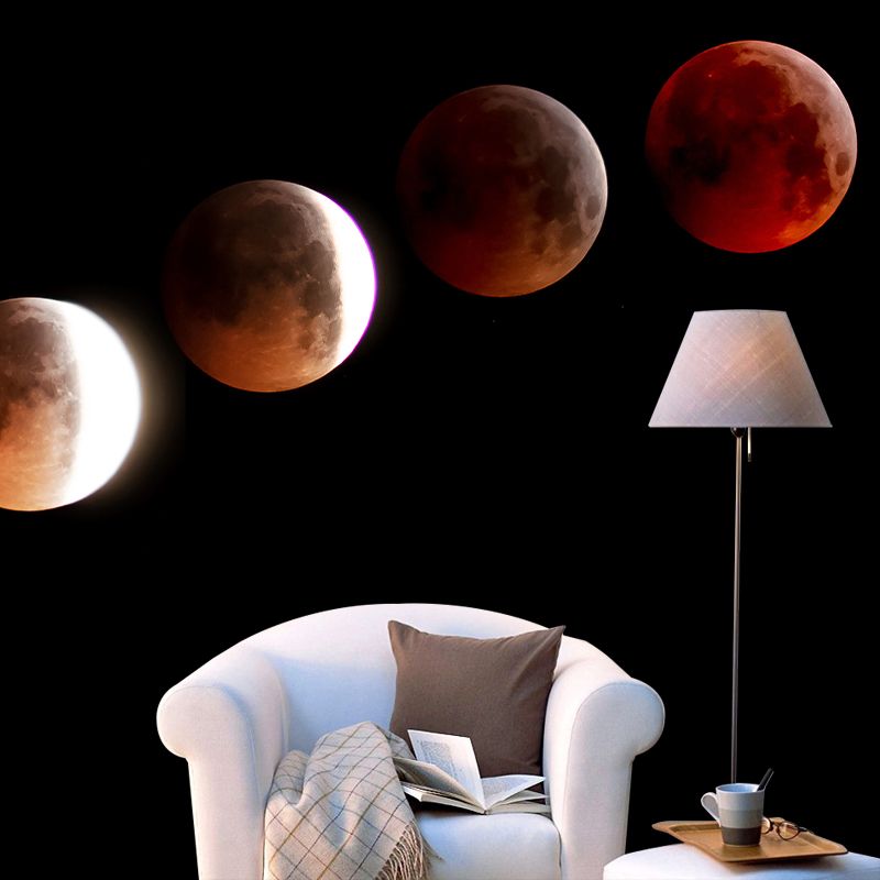 Customized Galaxy Wall Mural Mildew Resistant Wallpaper for Dining Room