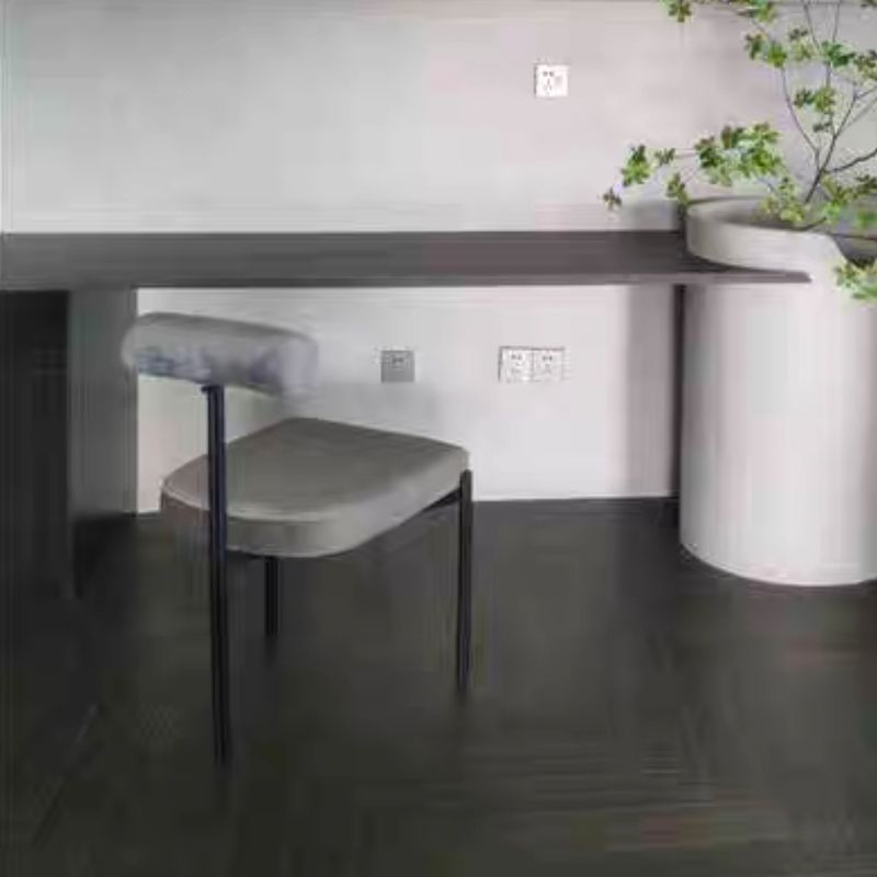 Scandinavian Side Dining Chair Upholstered Metal Chair for Dining Room