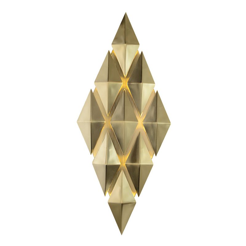 Gold Rhombische Wandleuchten in moderner Luxusstil -Elektroplatte Metallwandlampe