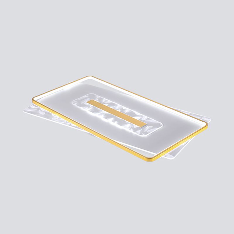 Plafonnier encastré de forme carrée en métal, Style moderne, 2 lumières, luminaires de plafond encastrés