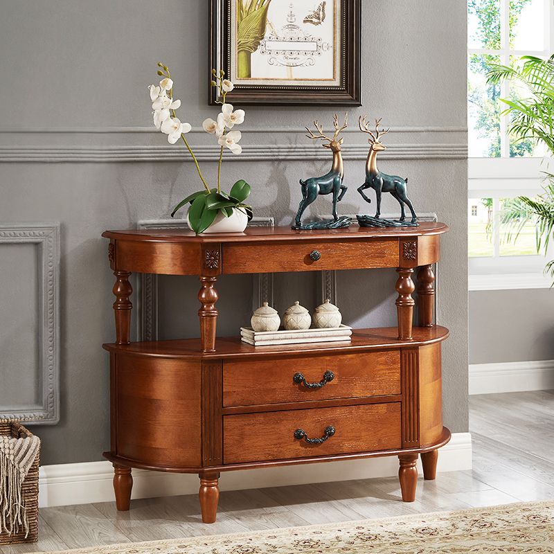 Victoria Wood Console Table Free Form Console Sofa Table for Hall