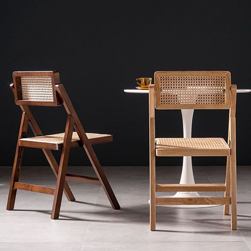 Contemporary Kitchen Chairs Dining Open Back Armless Side Chairs with Wooden Legs