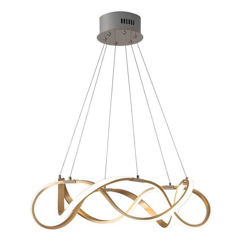 Aluminium LED Hanging Lamp in Modern Luxury Style Acrylic Linear Pendant Light for Living Room