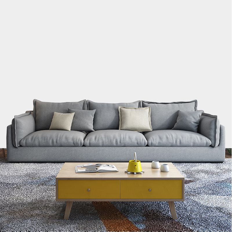 Stationary Living Room Pillow Top Arm Standard Light-grey Seating