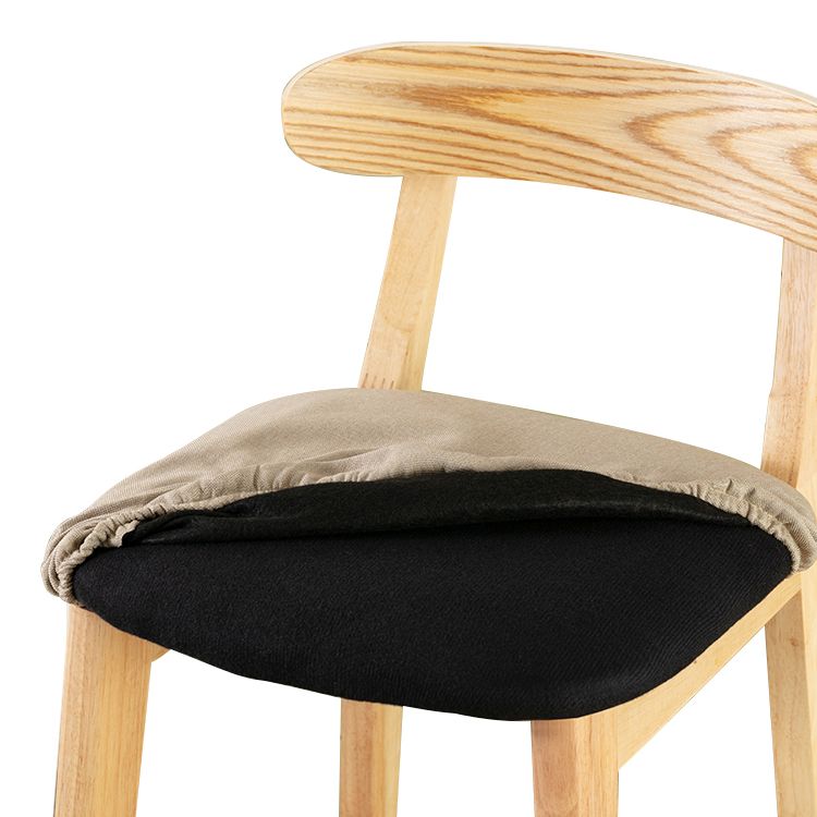 Modern Armless Counter Stool Wood Household Bar Stool with Pedal and Cushion