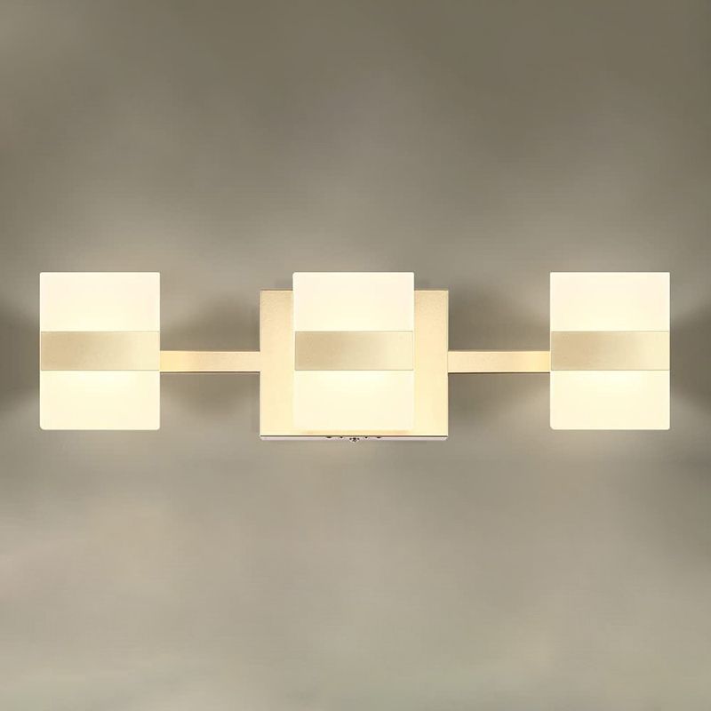 Geometric Wall Sconce Lighting Modern Metal Wall Light Fixture with Acrylic Shade