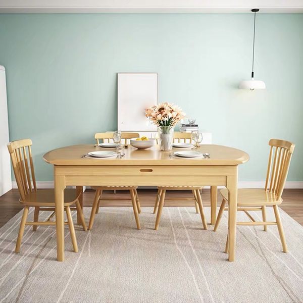 1/5/7 Piece Modern Style Dining Room Chair and Table Set with Solid Wood