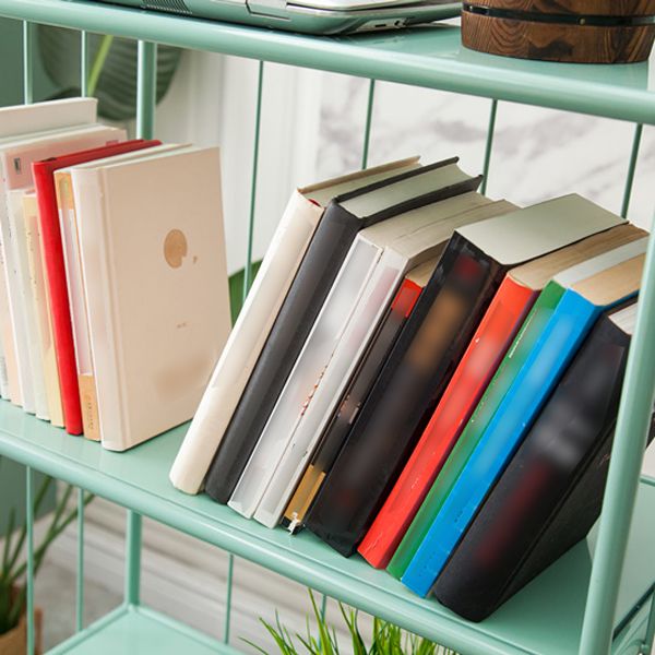 Iron Scandinavian Etagere Bookshelf Vertical Open Bookshelf for Living Room