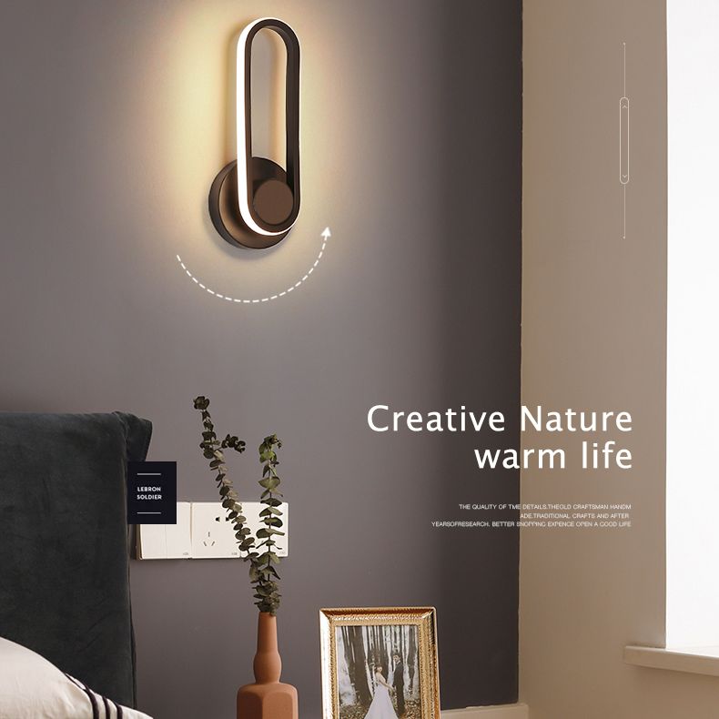 Apliques de pared oblata de estilo minimalista moderno placas de luz