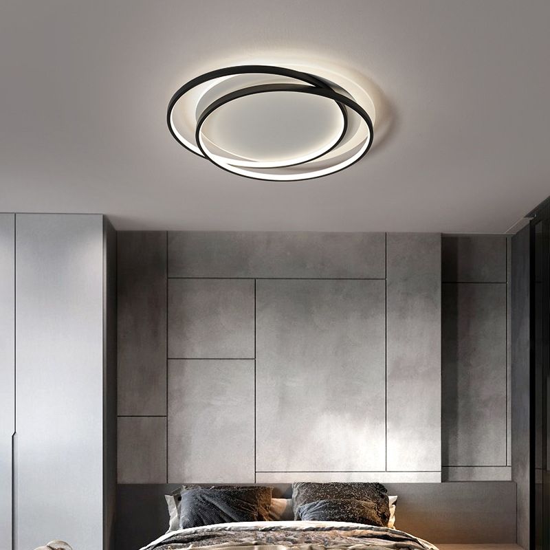 Cycle Semi-Flush Mount Light Modern Minimalist LED Metal LED Ceiling Flush Mount for Hallway