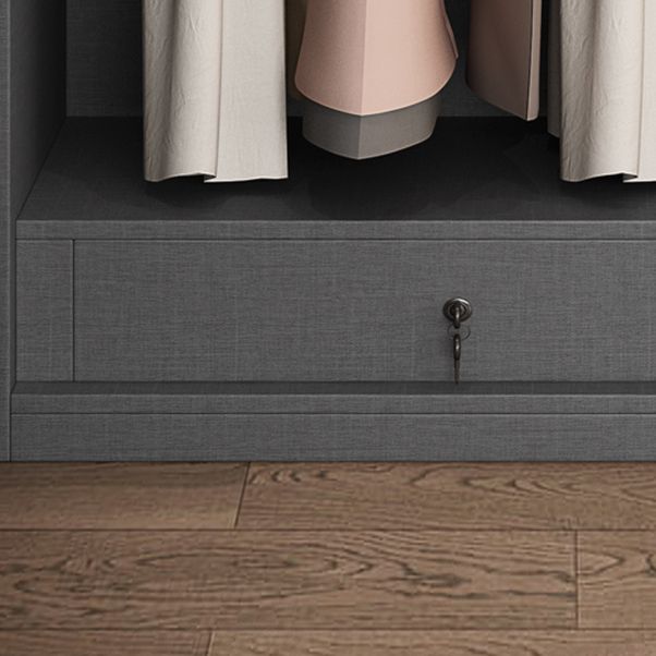 Contemporary Style Wardrobe Armoire Engineered Wood Wardrobe Cabinet for Bedroom