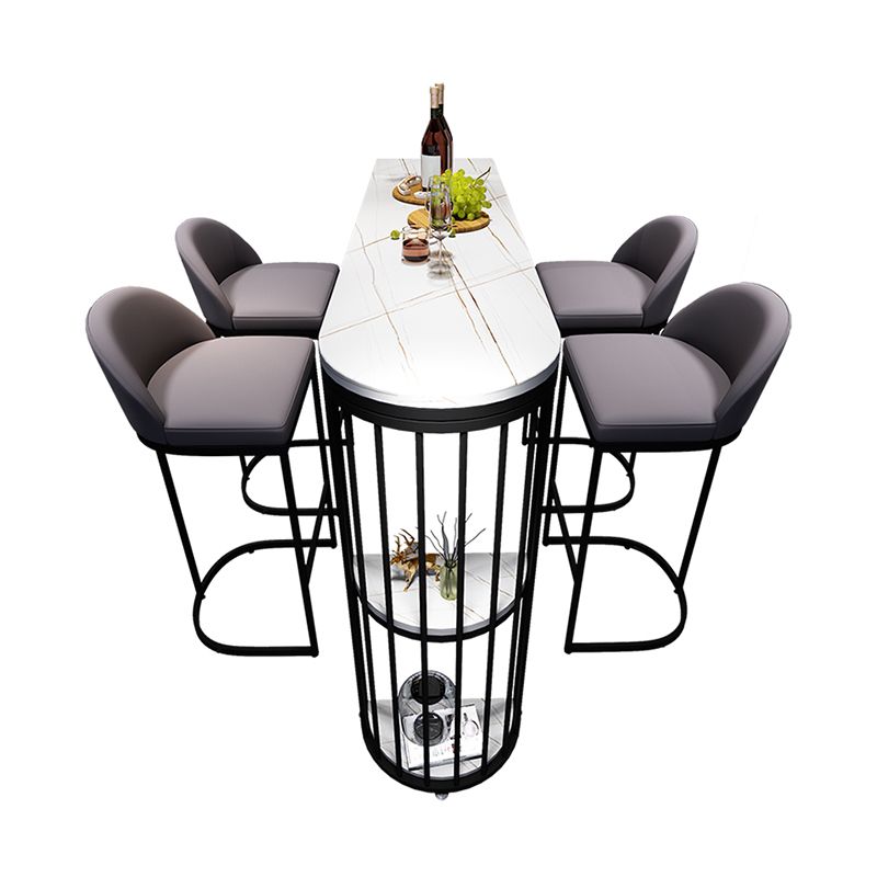 Contemporary Counter Height Set 1/5 Pieces Pub Dining Set for Dining Room