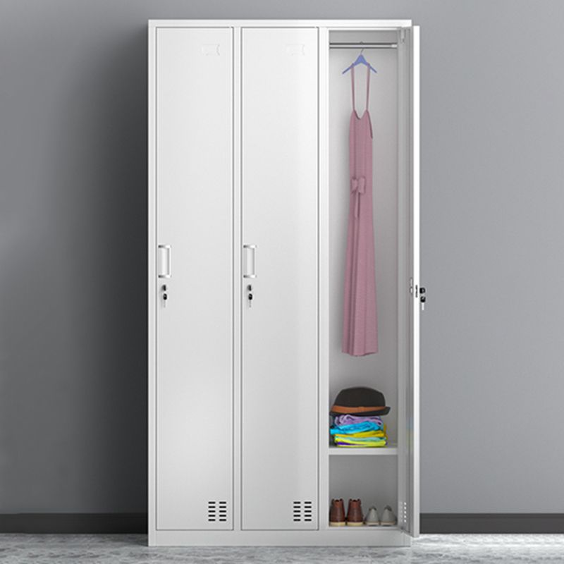 Metal Hinged Wardrobe Cabinet Contemporary Wardrobe Armoire for Home