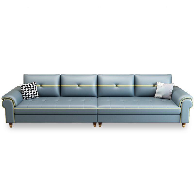 Faux Leather Modern Sofa 31.49"W Pillow Top Arm Sofa for Living Room