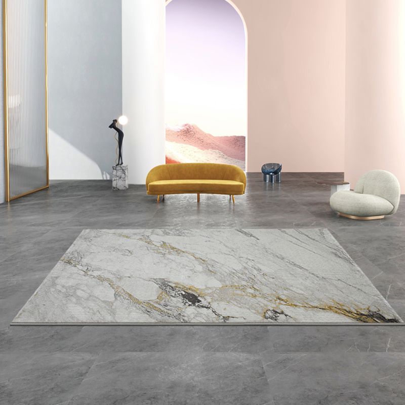 Scandinavian Decoration Rug Multi-Color Oriental Pattern Area Carpet Polyster Pet Friendly Washable Rug