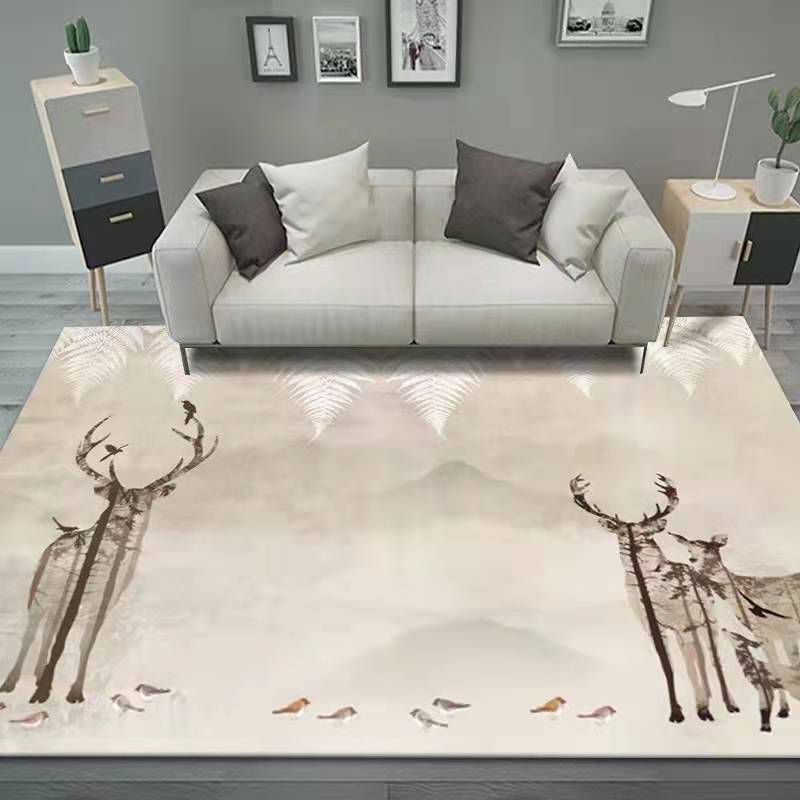 Funky binnen tapijt Stijlvol hertenprint gebied Tapijten Polyester Resistent gebied Tapijt voor woonkamer