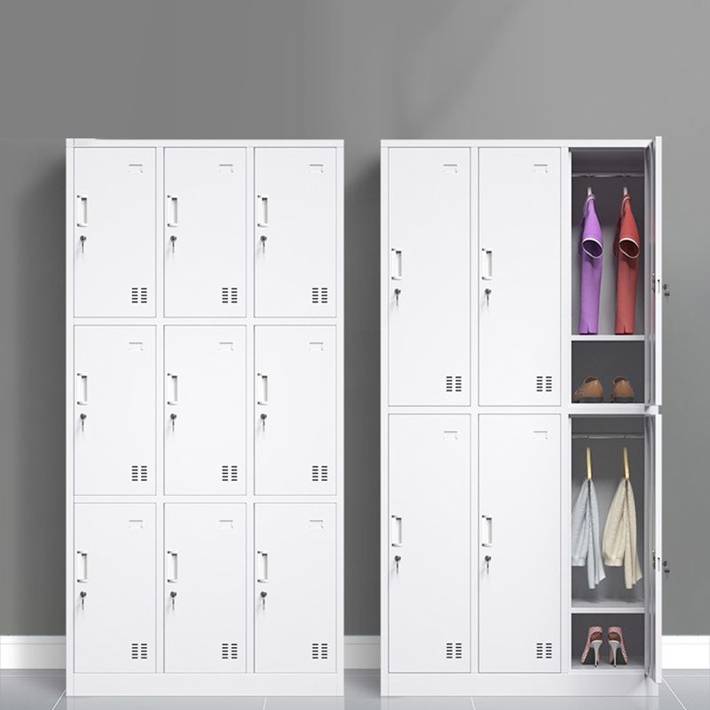 Contemporary Style Wardrobe Metal Home Wardrobe Closet with Locks